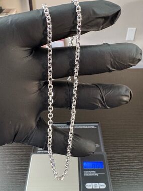 925 Sterling Silver 3.5 mm 18 inch cable chain